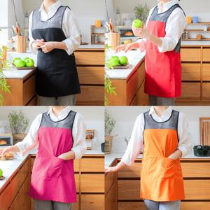 시원한 앞뒤 망사 앞치마 여름 원피스형 요양보호사 복지센터 식당