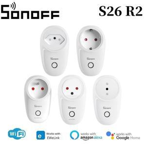 SONOFF S26R2  스마트 소켓 WiFi 스마트 플러그 eWeLink APP 원격 제어 지원 문제 허브 지원 Alexa Google