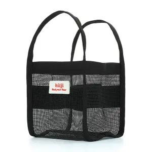 [wm] 히지 샤워 박스 1L 수영 목욕 메시 미니 손가방 가방 메쉬백 블랙 워터파크 비치