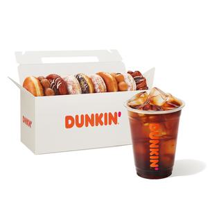 [던킨] 아메리카노(S)+도너츠 10개입