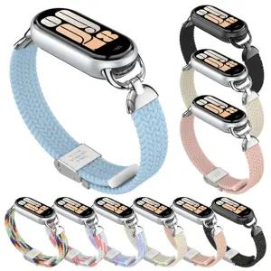 샤오미 미밴드10 9 8 호환 컬러풀 슬림 나일론 버클 스포츠 밴드 시계줄 스트