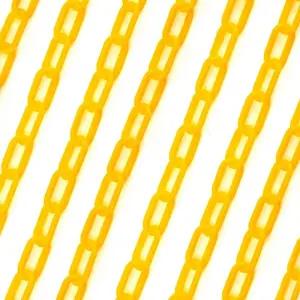 25M 가드라인 플라스틱 체인(두께:6mm) (옐로우)/바리게이트/사슬/연결줄/안전줄/체인사슬/진입/주차/금지