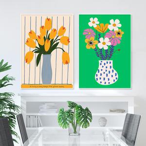 예쁜 일러스트 꽃 그림 인테리어 액자 추상화 거실 현관 풍수 캔버스 감성 포스터