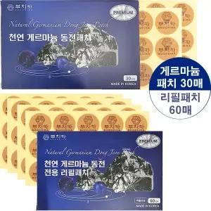 부치카 천연게르마늄동전패치 30매 + 전용리필패치 60매 (총90매) 부치카 건강 손목 지압 피스형 세라믹칩
