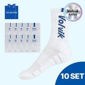 [볼빅][본사직영] 볼빅 AXIA 블루라벨 남성 중목 스포츠 골프 양말 기능성 10세트