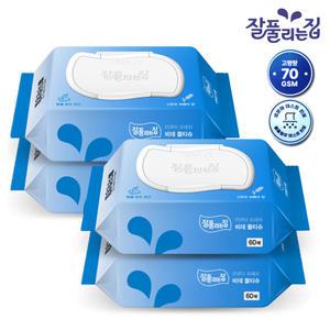 미래생활 잘풀리는집 아쿠아프레쉬 비데물티슈 60매X4개