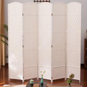 접이식 파티션 가림벽 가리개 사무실가벽 5단 라탄 우드 경량
