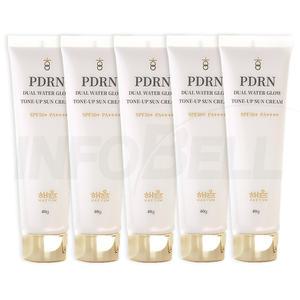 혜윰 PDRN 톤업 선크림 저자극 SPF50 + 자외선 차단 주름 미백 물광 생얼 메이크업 베이스 썬크림 5통