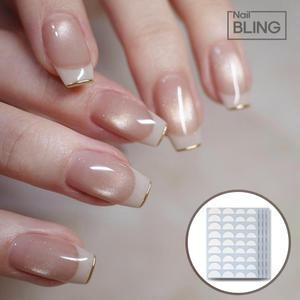 프렌치 파우더 스티커 반달 프랜치네일아트