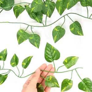 스킨답서스 인테리어 인조 조화 넝쿨 2M 12줄/인공/식물/가짜꽃/장식/용/가랜드/데코/거실/실내/사무실