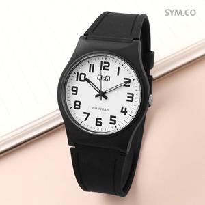 [큐앤큐] VS42J-001Y 저소음 공무원 시험 간호사 학생 남녀공용 우레탄 손목시계 c