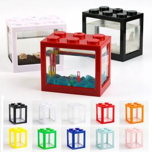 블럭 조립 어항 10컬러 베타 마리모 새우 수경식물 수초 치어통 구피 키우기 미니 소형 중형 대형