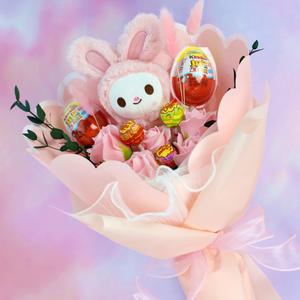 킨더조이 꽃다발 사탕 인형 졸업식 학예회 재롱잔치 발표회 토끼 프리저브드