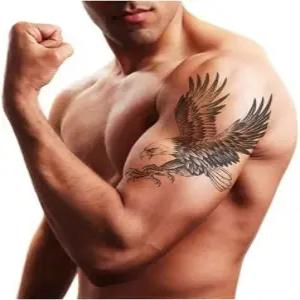 갱스터 동물 타투 스티커 팔 반팔 가슴 등 문신 판박이 헤나