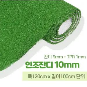실내 테라스 조경 폭120cm 10mm TPR인조잔디 롤매트 통로 상가 카페 베란다 호텔 매장