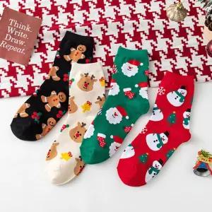 크리스마스 겨울 양말 눈사람 루돌프 선물/장식/컬러/주니어/유치원/세트/수면/삭스/꾸미기/여성/아동/키즈
