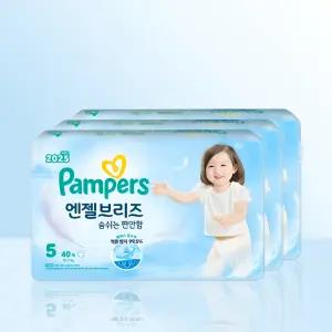 팸퍼스 2025 엔젤브리즈 썸머팬티형 기저귀 5단계 (120매) / IBY