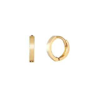 갤러리아 [비앤비골드] 당일발송 14K 데일리 플랫 링 원터치 귀걸이 S 한쌍 WI