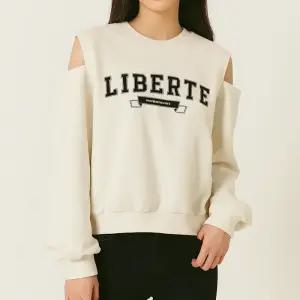 올리브데올리브 어깨트임 레터링맨투맨티셔츠