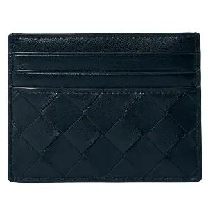 보테가 베네타 인트레치아토 스무스 레더 시그니처 카드홀더 블랙 796324 VCPP3 8425
