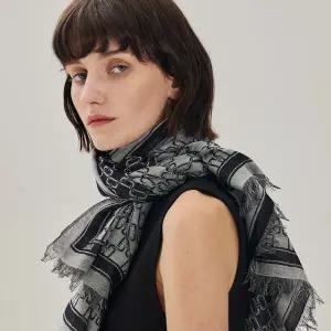 [닥스](강남점)DCSC5F300BK [WOOL100%][남녀공용]블랙 DD패턴 울스카프