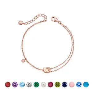 [헬로키티]산리오 헬로키티주얼리 시그니처 탄생석 두줄 팔찌 12종 택1 (HLBR238_12)