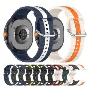 [테일즈몰]갤럭시워치8/8클래식 40 44 46mm 호환 투컬러 마린 스트랩 시계줄 실리콘 밴드