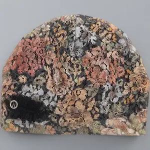 여성용 여름 꽃무늬 셔링 밴딩 큐빅 모자 중년용 두건