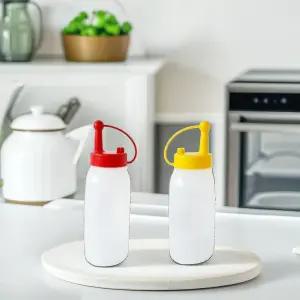 잠금방식 누드 케찹병 소스병 오일통 용기 공병 식초 머스타드 주방 (대 450ml 5개)