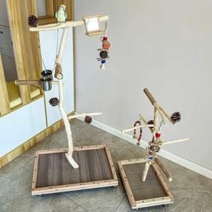 대형 스테인리스 이동 앵무새 케이지 횟대 스틸 세라믹 회색 중형 나뭇가지 스탠드 날림장