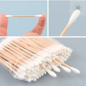 네잎클로버 400P 나무 면봉 귀후비개