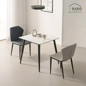 [/착불배송] 모니카 800 양면 포세린 세라믹 2인 식탁 세트 (식탁+의자2)