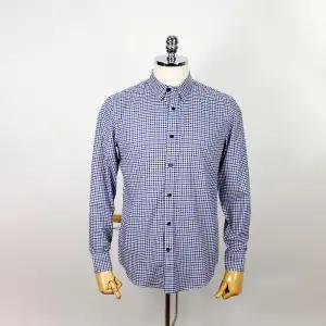 [캠브리지멤버스]블루 체크셔츠 간절기 가을 긴팔 데일리 남방