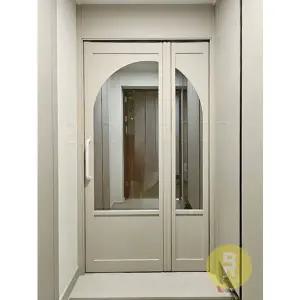 [바른도어]75번 폴딩스윙중문 아치형+고시형 영림PSM197 브론즈 강화유리