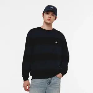 [롯데백화점]캉골 볼드 스트라이프 스웨트셔츠 1785 블랙