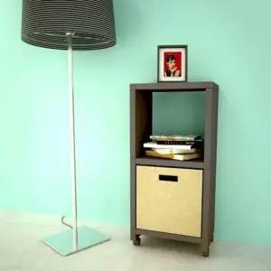 공간박스 Color 2단 바퀴형 박스 수납 선반 큐브 공간박스 홈인테리어 큐브박스 홈인테리어