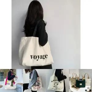 빅사이즈 에코백 캔버스 장바구니/여자/숄더백/무지/가벼운/쇼퍼/12종택1/가방/귀저기/대학생/데일리/외출
