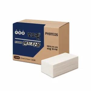 보드람 프리미엄 핸드타올 무형광 5000매 100매x50팩 고급형 페이퍼 타월