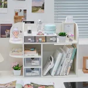 데스크 정리 선반 책상 책꽂이 사무실 정리대책상선반 책상수납장 데스크