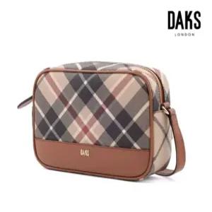 [백화점 선물포장] 닥스 크로스백 여성 숄더백 가죽 체크 핸드폰 가방 브라운 779