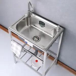 씽크대 업소용 스테인리스 주방 식당 설거지 세면대 싱크대 (53x38cm)