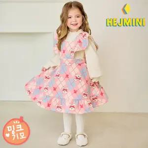 [헤이미니] 버니아가일밍크기모원피스