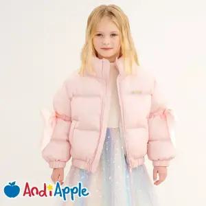 [앤디애플] 러블리리본크랍푸퍼패딩점퍼