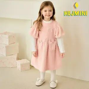 [헤이미니] 진주리본장식부클얀원피스