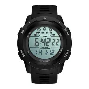 스티앙 군인시계 블랙 디지털 전자 손목시계-WDC7ED7