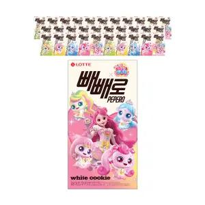 롯데웰푸드 티니핑 빼빼로 화이트쿠키 8갑, 296g, 4개 (총 32개)