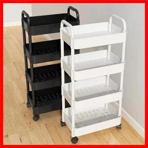 바퀴가 달린 다기능 카트 다층 보관 랙 스낵 카트 트롤리 정리함 가정용 주방 가정용 액세서리