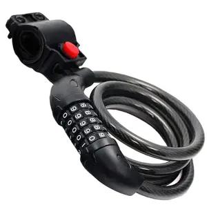 와이어 비밀번호 자물쇠 5자리/체인 강철 거치 오토바이 번호키 숫자 비밀 케이블 타이 잠금장치 바이크