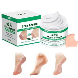 트루이 요소 크림 42% + 살리실산 2%, 발 관리 보습제 5.29온스 - 드라이 크랙 힐 무릎 팔꿈치 손, 각질 제거제, 제거제 피부 장벽 수리