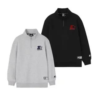 갤러리아 [스타터블랙라벨키즈]기모 반집업 스 맨투맨ST254IZM03_MLG/BLK